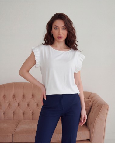 T-Shirt Basic Con Alette In Raso 0566/35425