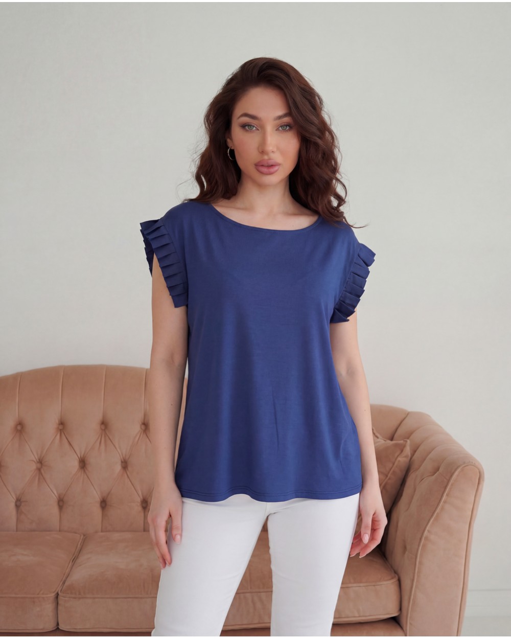 T-Shirt Basic Con Alette In Raso 0566/35425