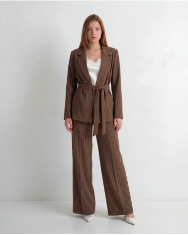Tailleur Gessato Con Cintura 6329/021200