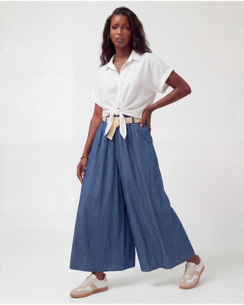 Jeans A Palazzo Con Cintura 2617/69450