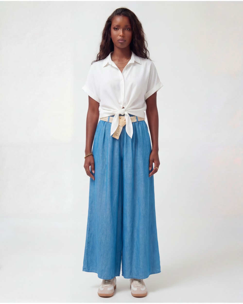 Jeans A Palazzo Con Cintura 2617/69450