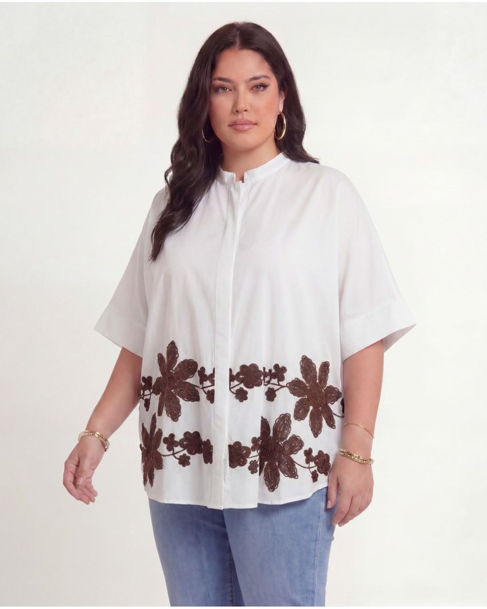 Camicia Oversize Con Ricamo 20675/48650