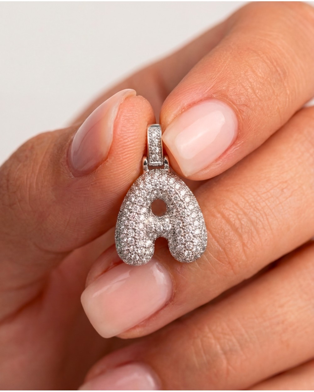 Lettera Con Strass Argento 6780/36125