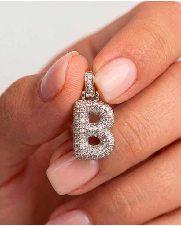 Lettera Con Strass Argento 6780/36125