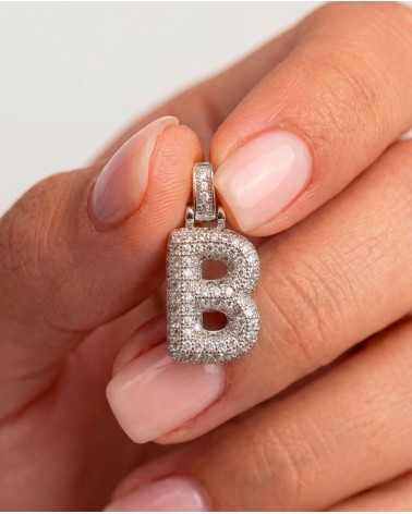 Lettera Con Strass Argento 6780/36125