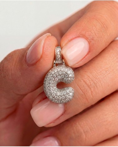 Lettera Con Strass Argento 6780/36125