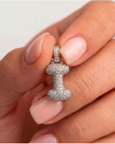 Lettera Con Strass Argento 6780/36125