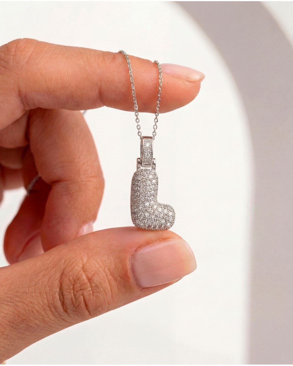 Lettera Con Strass Argento 6780/36125
