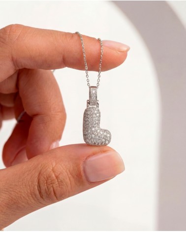 Lettera Con Strass Argento 6780/36125
