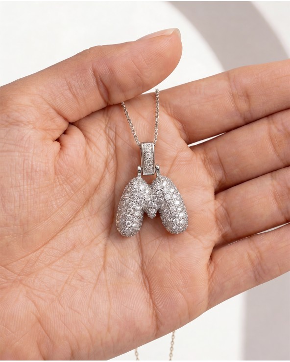Lettera Con Strass Argento 6780/36125