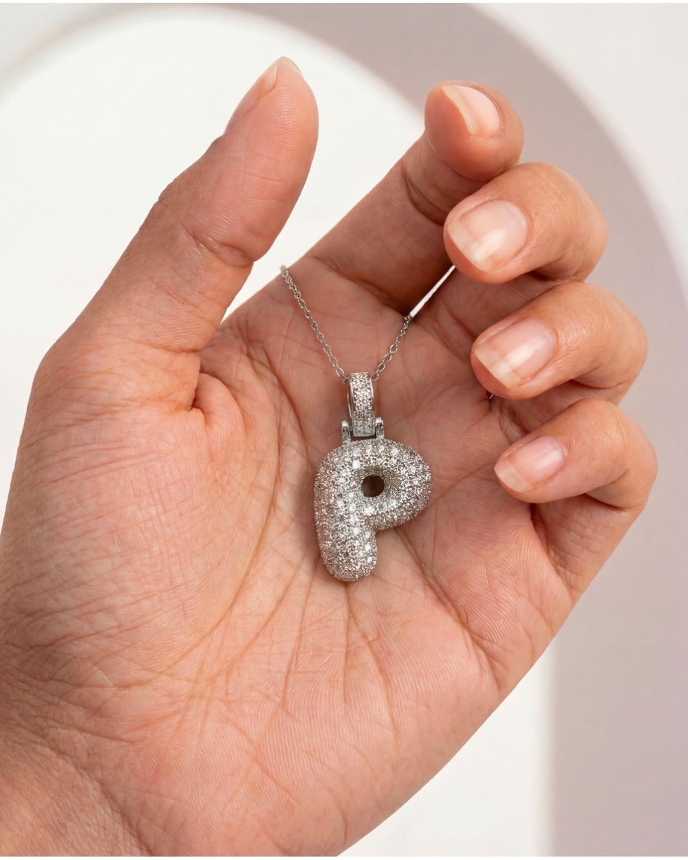 Lettera Con Strass Argento 6780/36125
