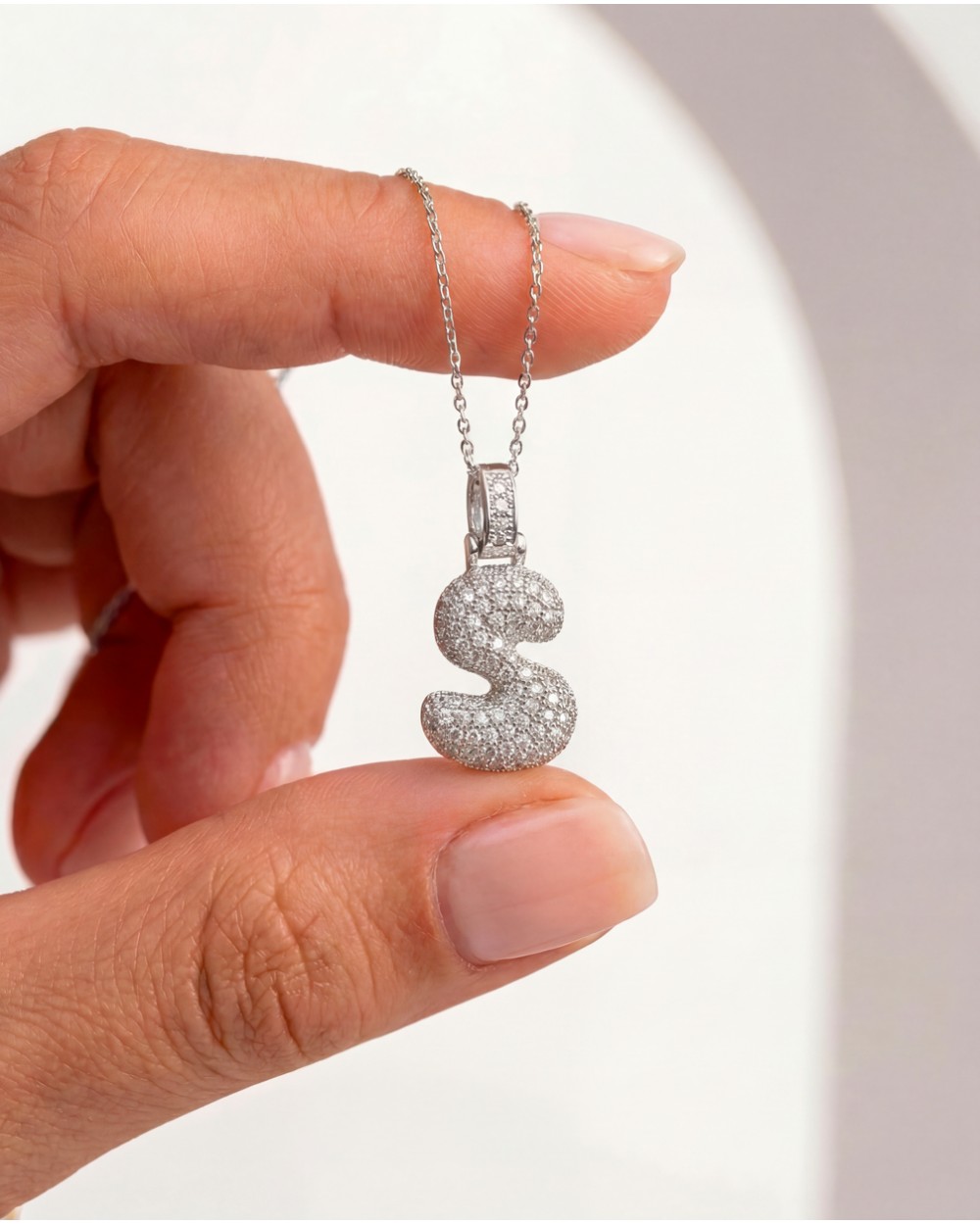 Lettera Con Strass Argento 6780/36125