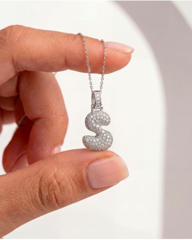 Lettera Con Strass Argento 6780/36125