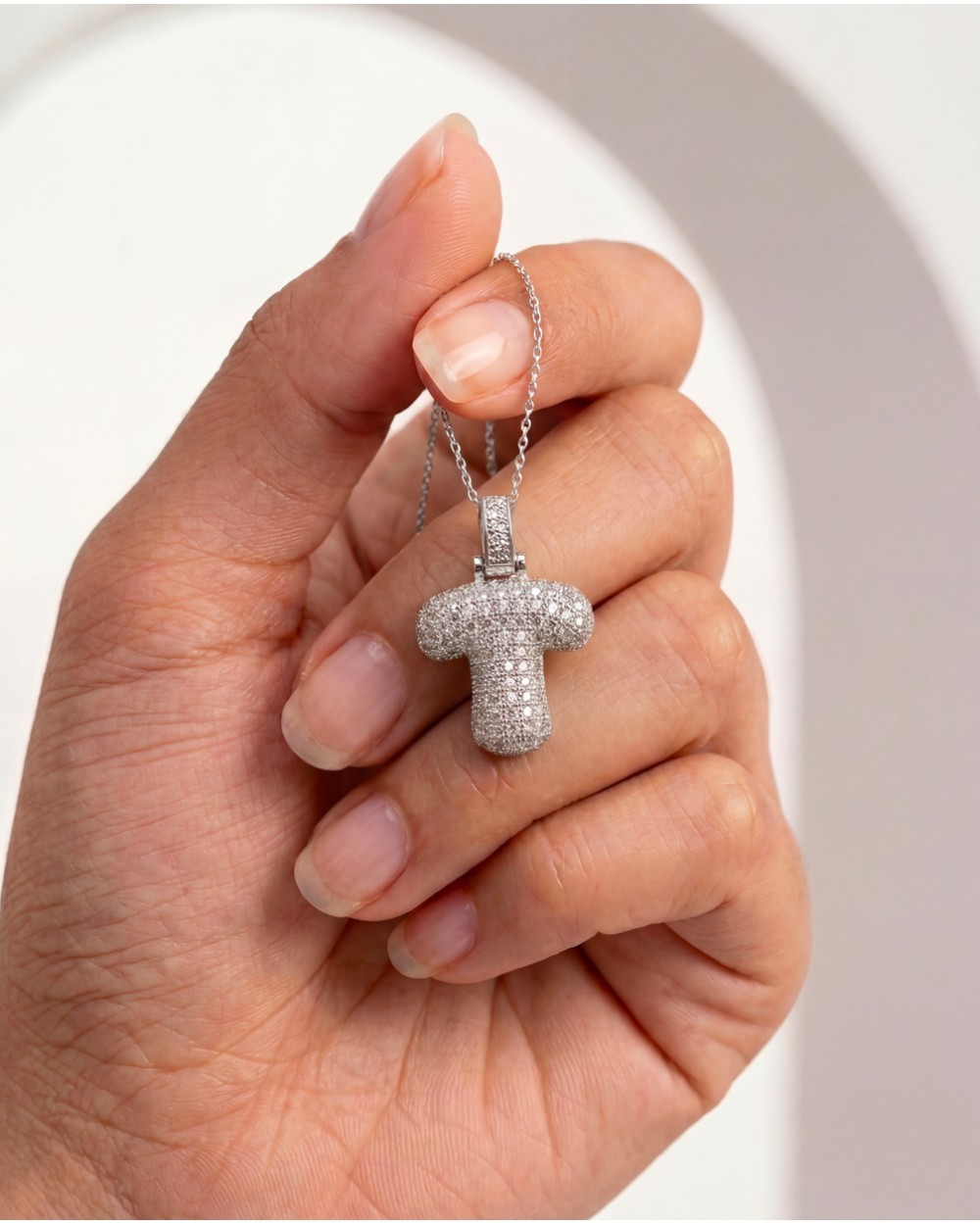 Lettera Con Strass Argento 6780/36125