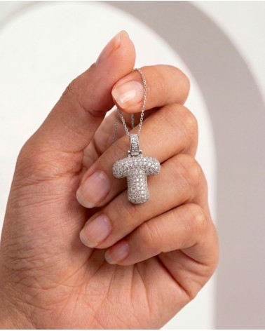 Lettera Con Strass Argento 6780/36125