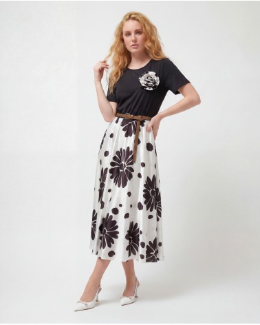 Abito Maxi A Fantasia Con Spilla 0857/57675