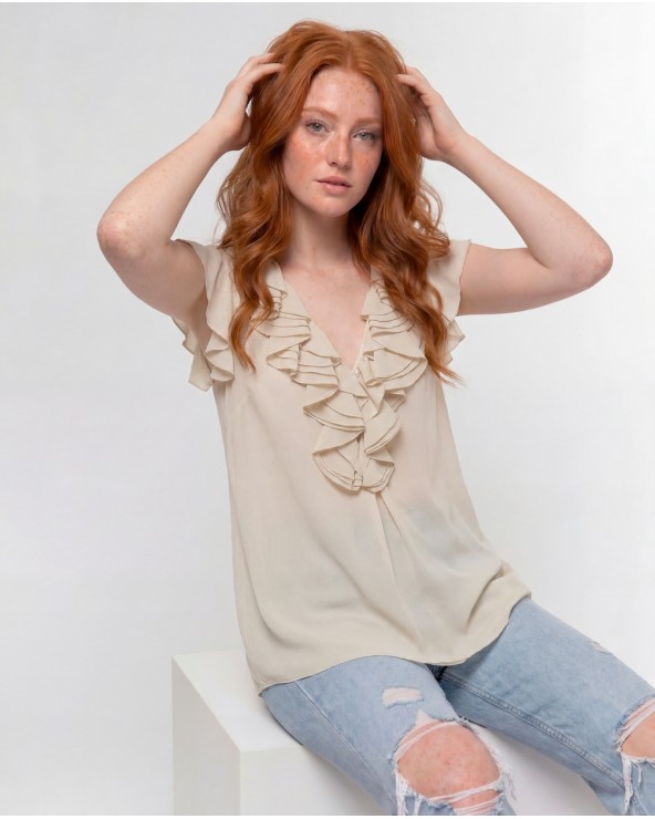 Blusa Con Rouche 4102/15400