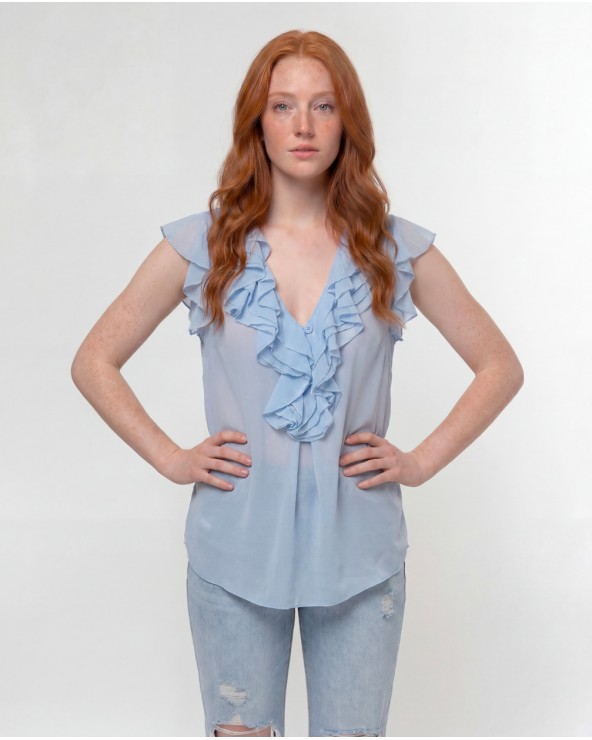 Blusa Con Rouche 4102/15400
