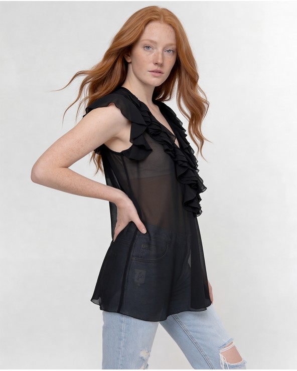 Blusa Con Rouche 4102/15400