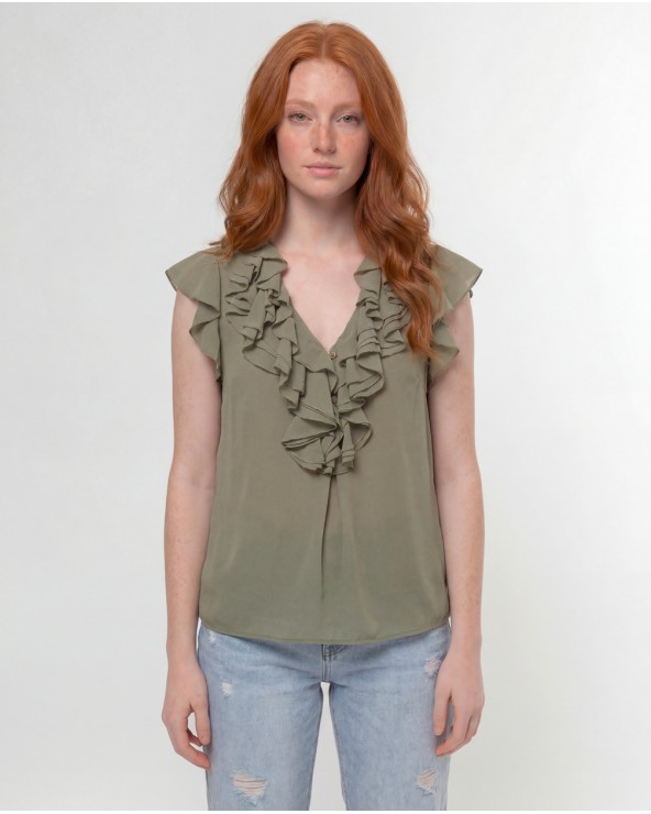 Blusa Con Rouche 4102/15400
