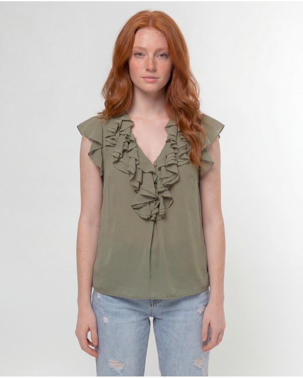 Blusa Con Rouche 4102/15400