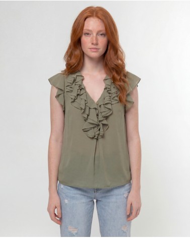 Blusa Con Rouche 4102/15400