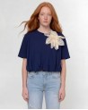 T-Shirt Cropped Con Spilla 8851858/63450