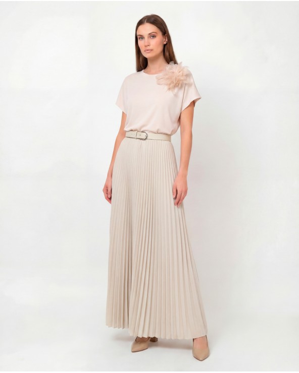 Abito Maxi Con Spilla E Cintura 0801/65625