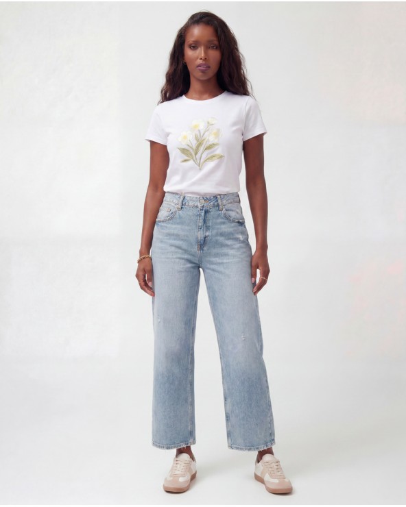 Jeans A Palazzo Sfrangiato 8000/71700