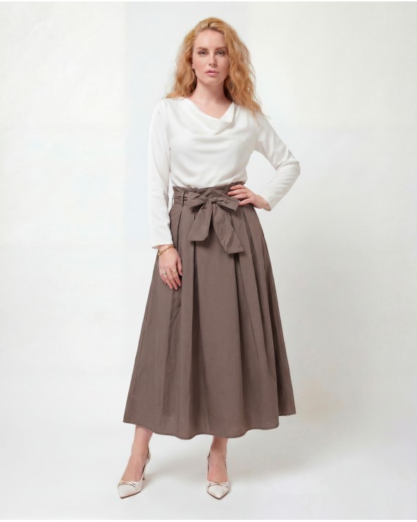 Gonna Midi Con Cintura 12361/00625