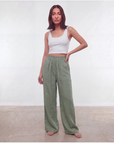 Pantaloni A Palazzo In Lino 9520/89575