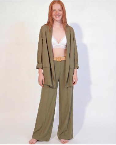 Pantaloni A Palazzo Con Cintura 33L6346/98675