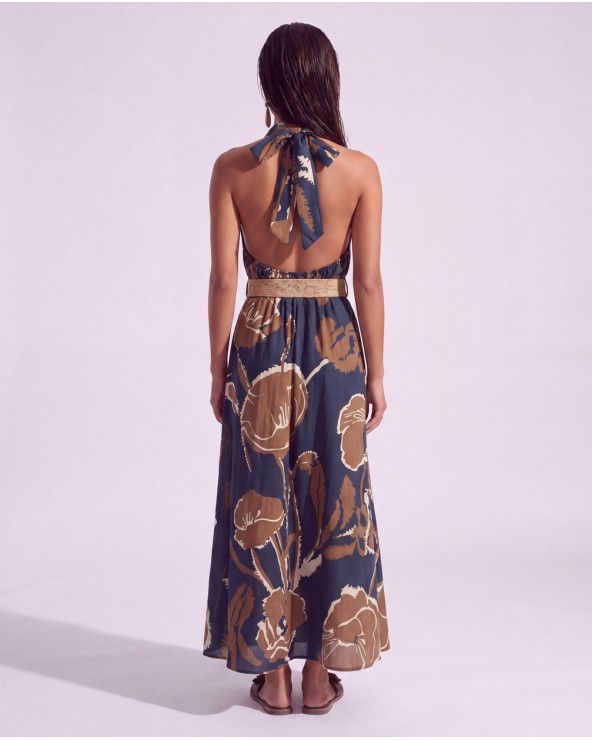Vestito A Fantasia Con Cintura 20738/09850