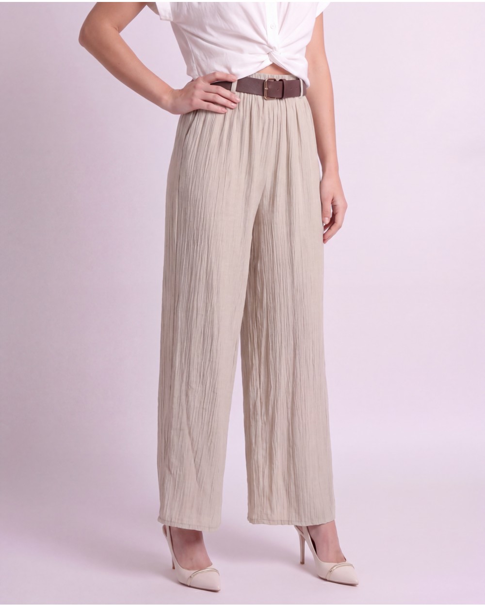 Pantaloni A Palazzo Con Cintura 6311/25350