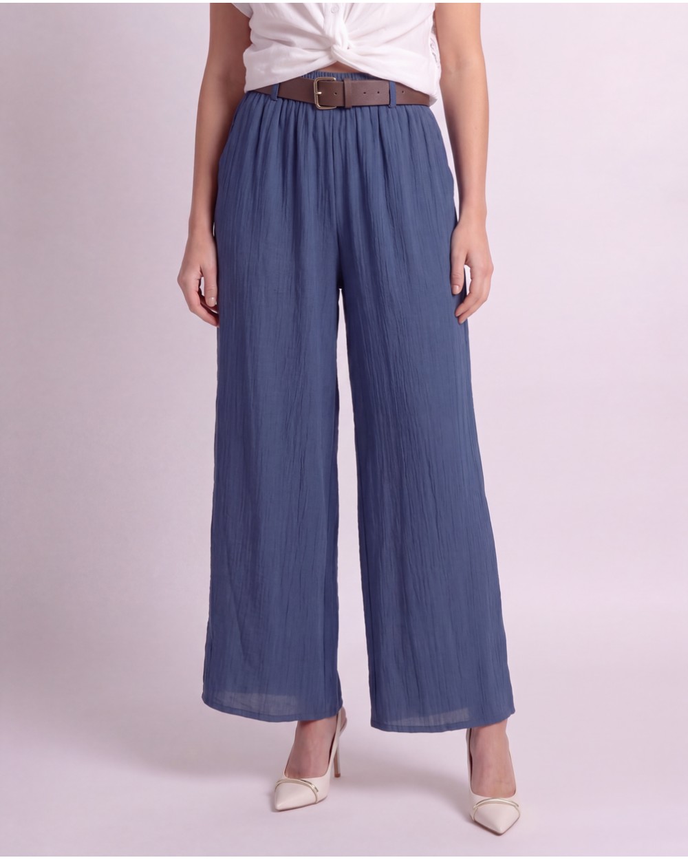 Pantaloni A Palazzo Con Cintura 6311/25350