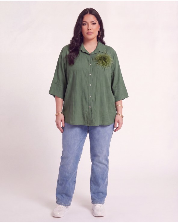 Camicia Oversize Con Spilla 2482/56500