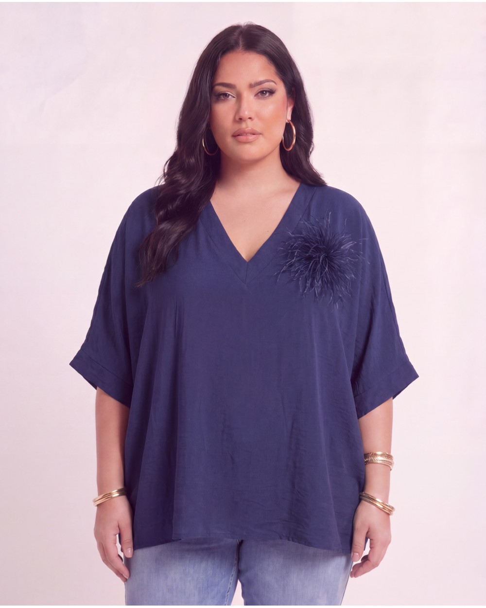 Blusa Oversize Con Spilla 0192/57375