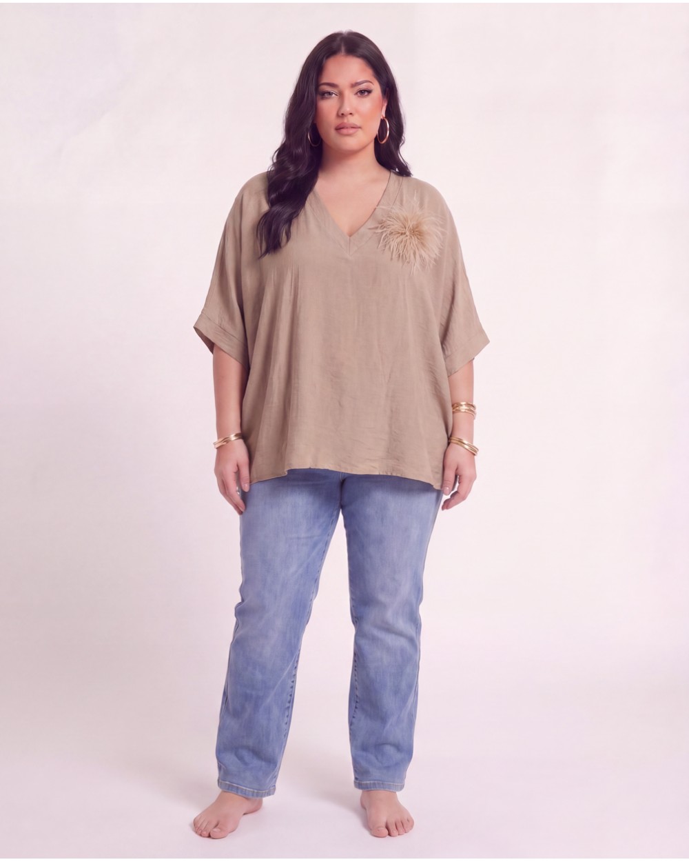 Blusa Oversize Con Spilla 0192/57375