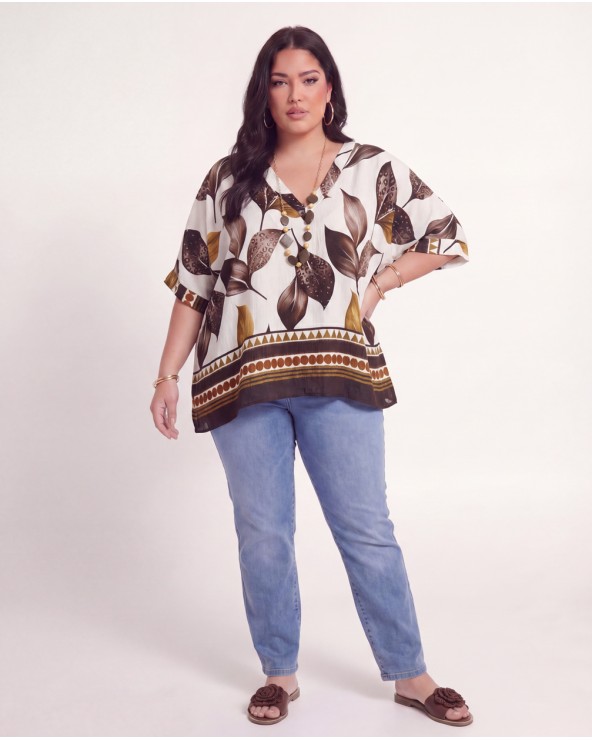 Blusa A Fantasia Oversize Con Collana 2583/35500