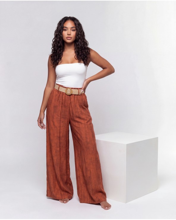 Pantaloni A Palazzo Con Cintura 1878623/70575