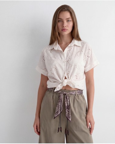 Pantaloni Cropped Con Cintura 15351/76475