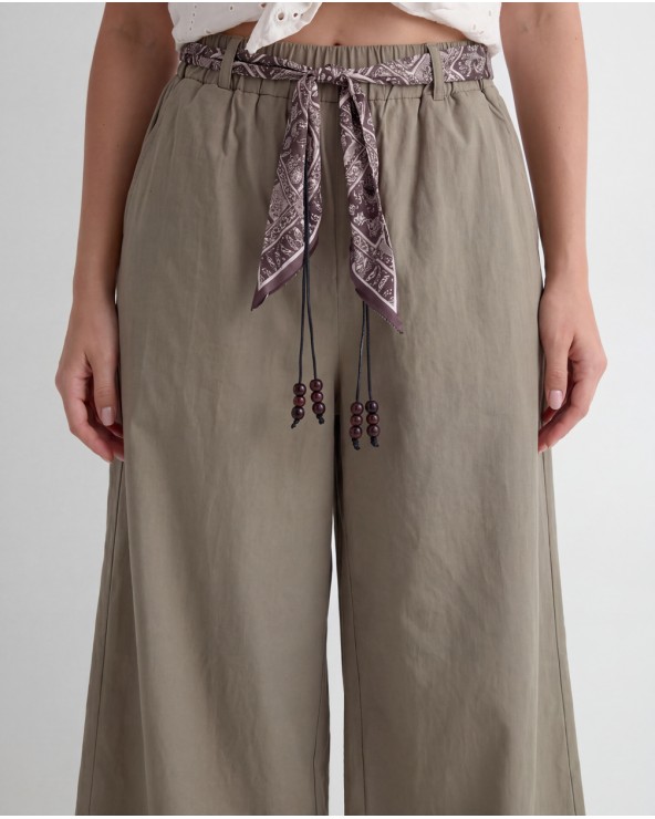 Pantaloni Cropped Con Cintura 15351/76475