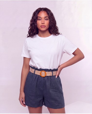 Shorts In Lino Con Cintura 5057/10475