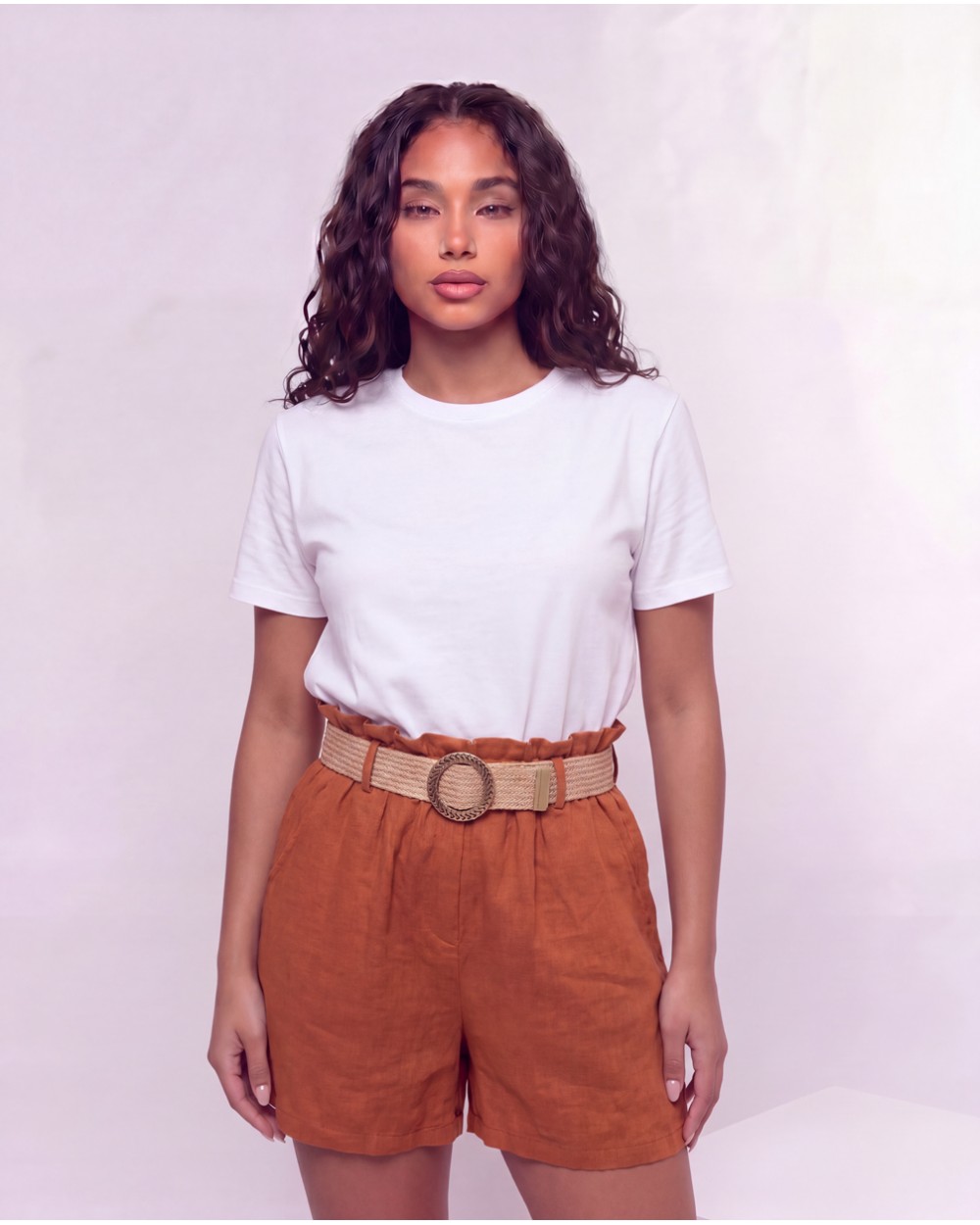 Shorts In Lino Con Cintura 5057/10475