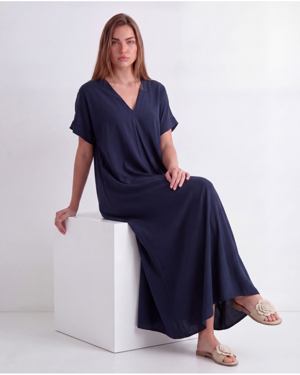 Abito Maxi Con Cintura 805108/18525