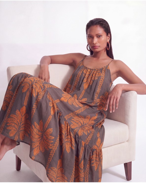 Vestito Maxi A Fantasia 3657/43550