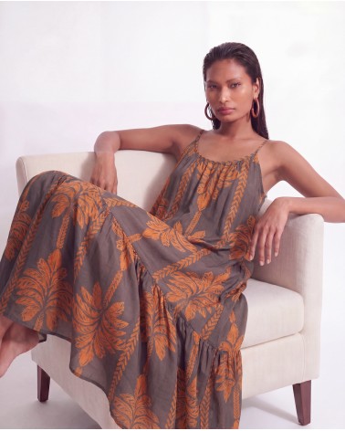 Vestito Maxi A Fantasia 3657/43550