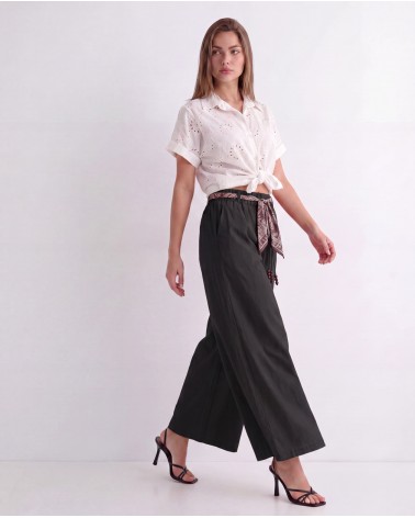 Pantaloni Cropped Con Cintura 15351/76475